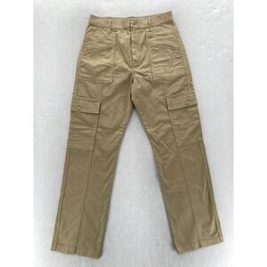 Madewell 90s Straight Cargo Pants Women's 28 Khaki Beige Herringbone Stretch